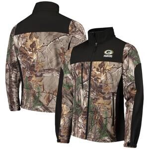 Green Bay Packers Dunbrooke Hunter Softshell Full-Zip Jacket  Realtree camo 3XL